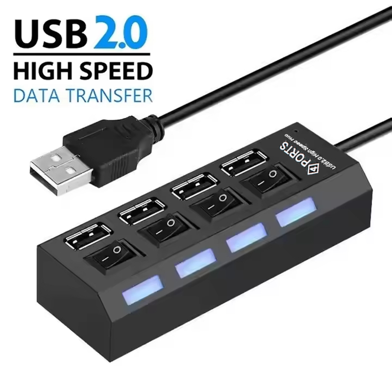 Laptop Accessories Kit - موزع USB 2.0 بأربعة منافذ مع