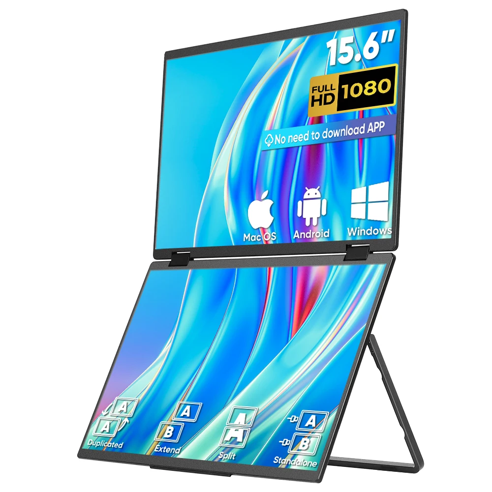 Monitor Portable Usb - شاشة محمولة قابلة للطي مقاس 15.6