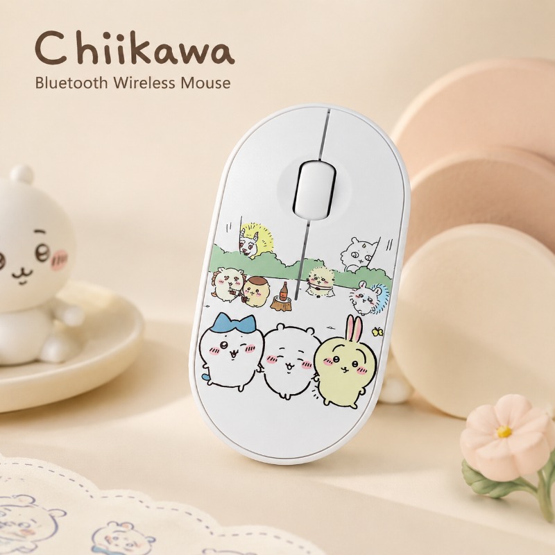 Laptop Office Accessories - ماوس لاسلكي لطيف من نوع Chiikawa