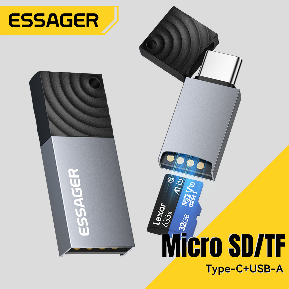 Laptop Accessories For Programmers - Essager 2 في 1 TF قارئ