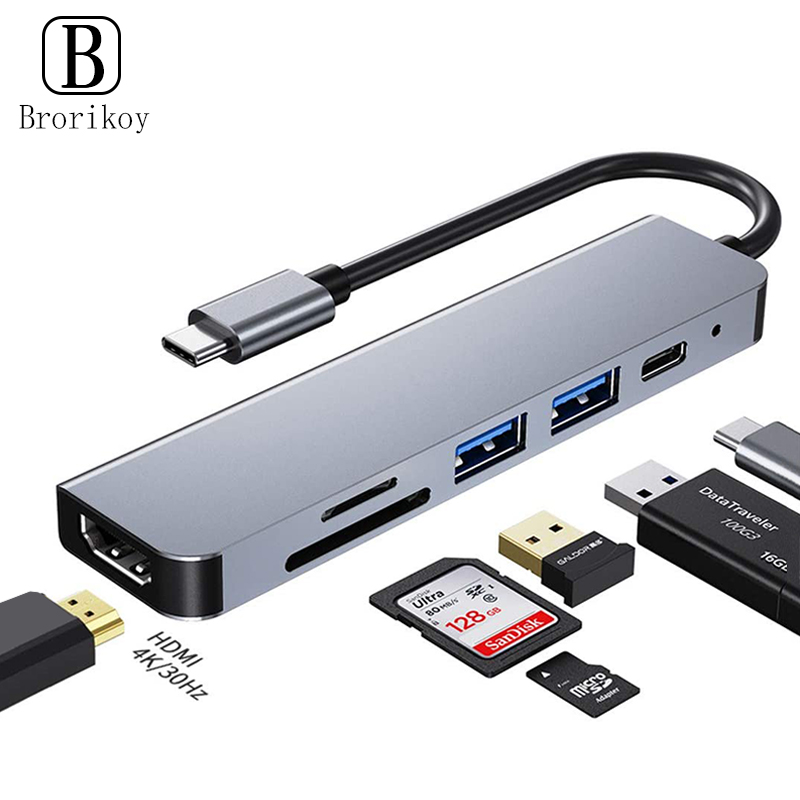 Usb C Docking Hub - محطة إرساء 6 في 1 PD