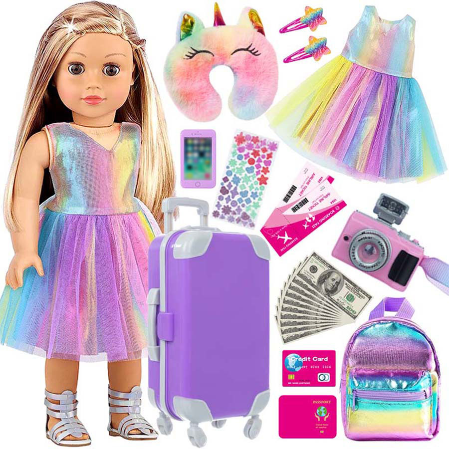 ملابس وإكسسوارات للدمى مقاس 18 - مراجعة Laptop Accessories For Girls وسعره