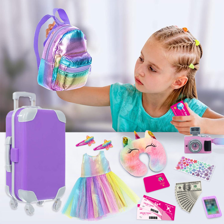 ملابس وإكسسوارات للدمى مقاس 18 - مراجعة Laptop Accessories For Girls وسعره