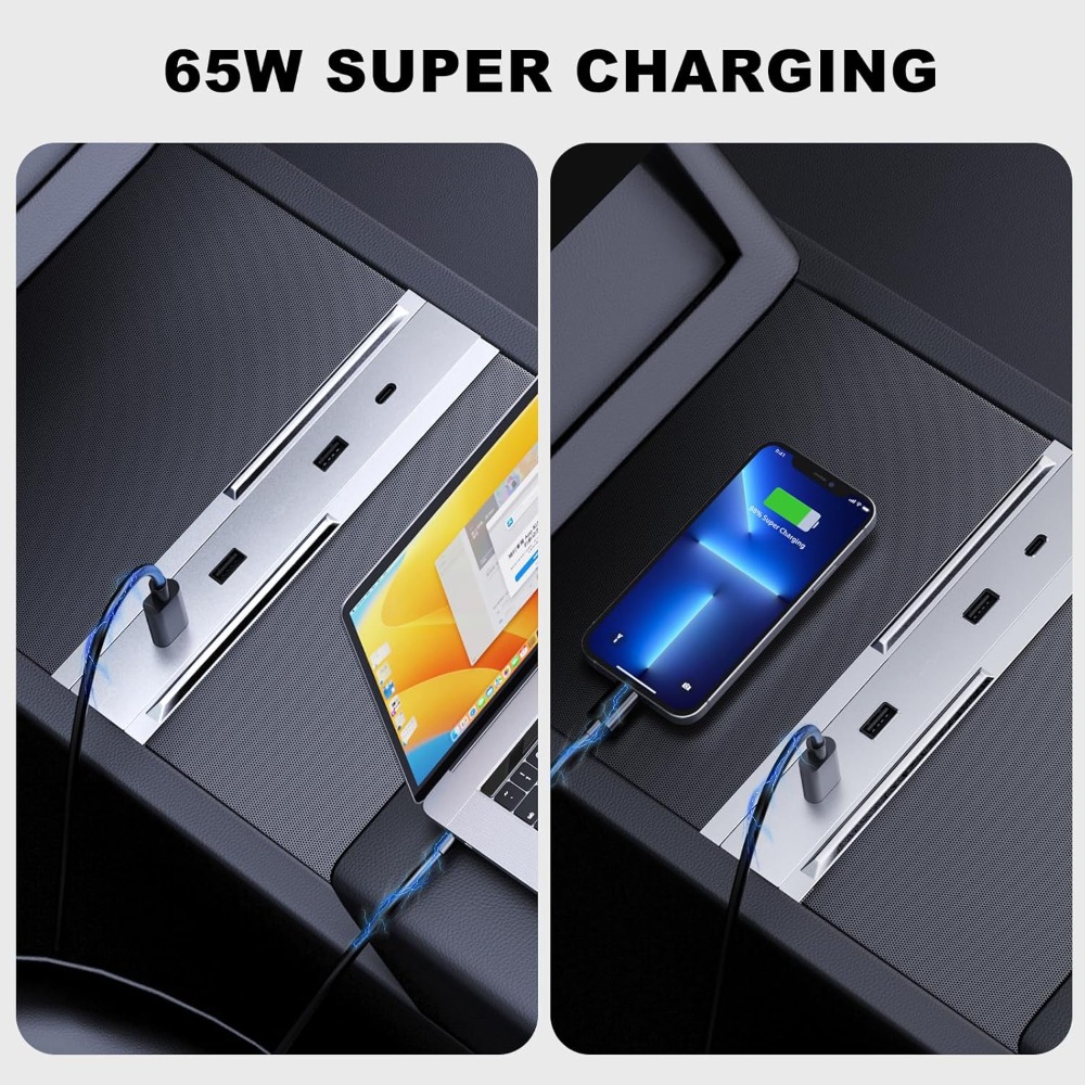 ملحق داخلي لسيارة تسلا موديل Y - مراجعة Usb C Docking Hub وسعره