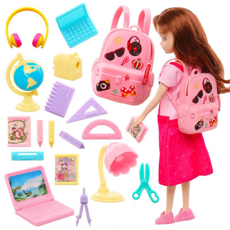 موضة 19 دمية الأثاث معدات مدرس - مراجعة Laptop Accessories Kit وسعره