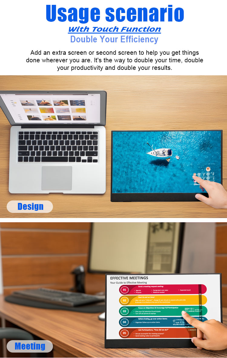 شاشة OLED مقاس 15.6 و16 و18.4  - مراجعة Monitor Portable Usb وسعره