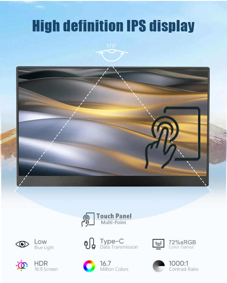 شاشة OLED مقاس 15.6 و16 و18.4  - مراجعة Monitor Portable Usb وسعره
