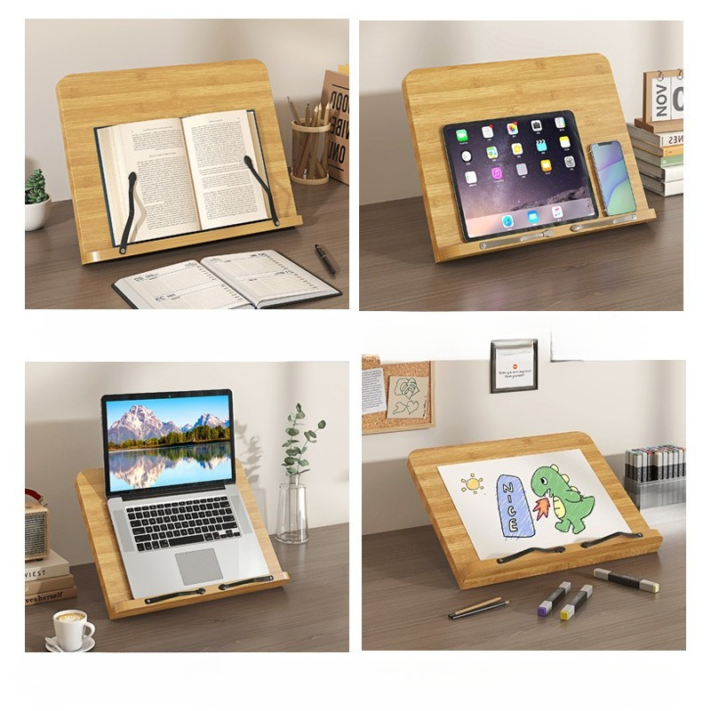 حامل كتب خشبي للقراءة، دعامة م - مراجعة Laptop Office Accessories وسعره