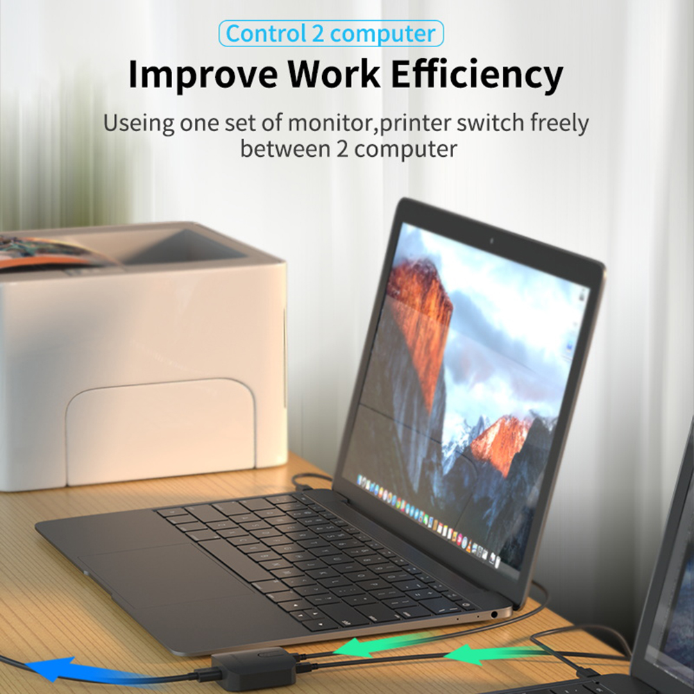 صندوق مفاتيح USB KVM مزدوج ، 2 - مراجعة Monitor Portable Usb وسعره