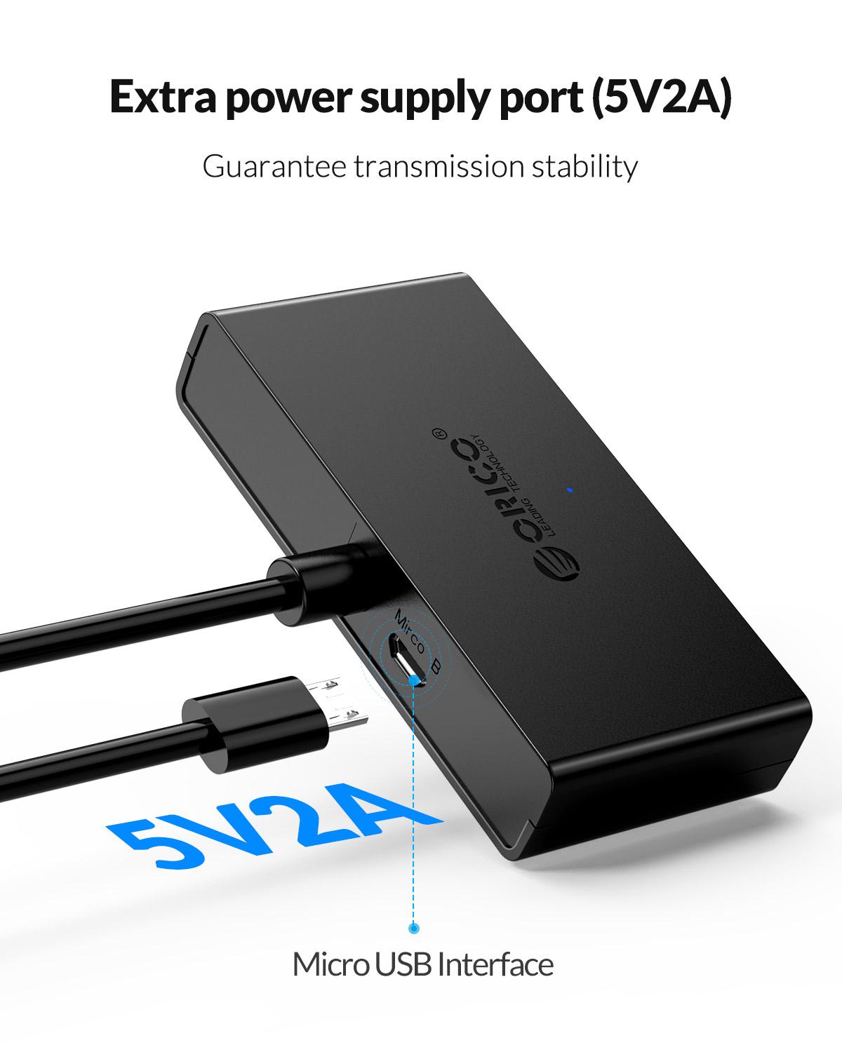 ORICO Hub USB 4 منافذ متعددة U - مراجعة Laptop Accessories For Programmers وسعره