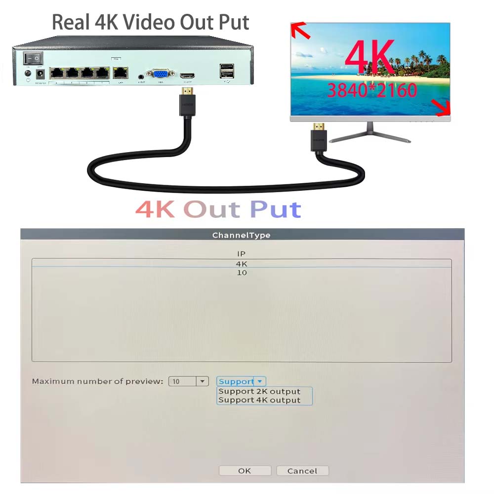 مسجل فيديو شبكي 4K بـ 10 قنوات - مراجعة Monitor Portable Usb وسعره