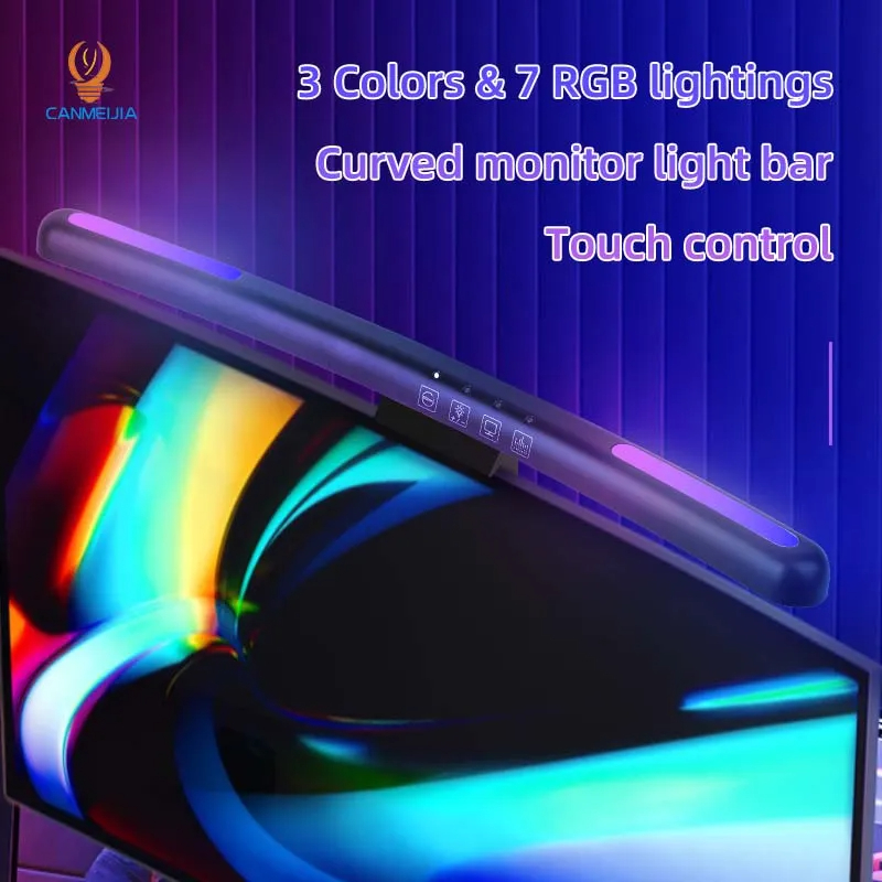 شريط ضوء LED منحني ، مصباح شاش - مراجعة Laptop Accessories Rgb وسعره