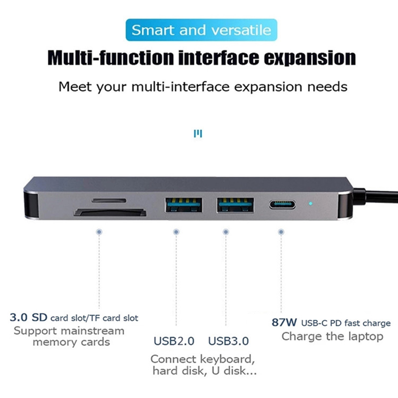 محطة إرساء 6 في 1 PD من النوع  - مراجعة Usb C Docking Hub وسعره